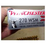 Full Box 270 WSM Winchester Short Magnum 150 gr.