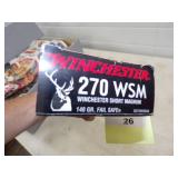 Full Box  270 WSM Winchester Short Magnum 140 gr.