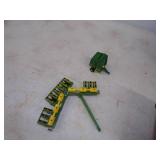 Vintage Tonka Jeep and Toy Tractors and Trailer