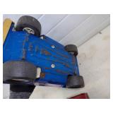 Vintage Tonka Jeep and Toy Tractors and Trailer