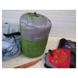 Sleeping Bag, Air Matress, Filet Knives, Life jacket, Cooler and Head Guard