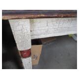 Antique Square Table, Two Chairs