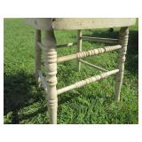 Antique Square Table, Two Chairs