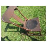 Antique Sewing Rocker, Leather Seat