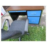 Metal Desk & Chair