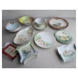 China: Tea Cup, Hot Plate, Ashtray Set