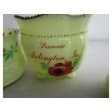 Antique Custard Glass & Ceramic Advertising Souvenirs