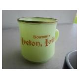 Antique Custard Glass & Ceramic Advertising Souvenirs