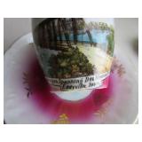 Antique Custard Glass & Ceramic Advertising Souvenirs