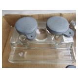 Glass Ink Wells & Pen Holders