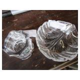 Orrefors Candle Holder, Leaf Dish