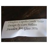 Orrefors Candle Holder, Leaf Dish