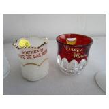 Antique Custard, Milk Glass, Ruby Flash