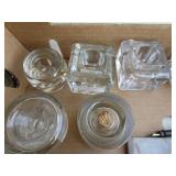 Glass Ink Wells, Marble Pen Holder