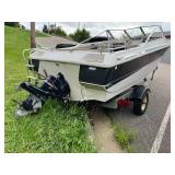 1985 17ft Larson Boat and Trailer