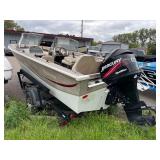2005 Monark King Fisher 175 Aluminum Fishing Boat and Trailer