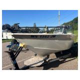 2005 Monark King Fisher 175 Aluminum Fishing Boat and Trailer