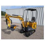 AGT Industrial DM12C Mini Excavator w/Hydraulic Thumb & Side Swing Boom