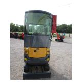 AGT Industrial QK18RXS-C Mini Excavator w/Hydraulic Thumb & Side Swing Boom, Enclosed Cab w/AC