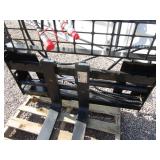 AGT Industrial Hydraulic Adjustable 48" Skid Steer Pallet Forks