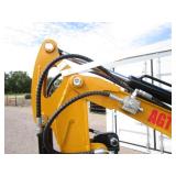 AGT Industrial QK18RXS-C Mini Excavator w/Hydraulic Thumb & Side Swing Boom, Enclosed Cab w/AC