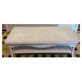 Wicker Lloyd Loom Coffee Table with Two Side Tables and Wicker Planter