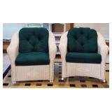 Lloyd Loom Wicker Rocker and Chair