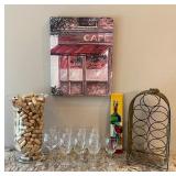 Wine Lot Glasses Rack and Decor