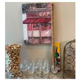 Wine Lot Glasses Rack and Decor