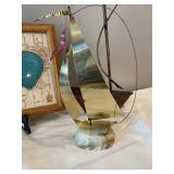 Clear Lake IA Map Wall Art and Sailboat Decor Lot