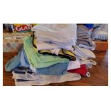 Large Cleaning Related LOT - Broom, Towels, Floor Cleaner