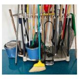 Garden Tools LOT - Pole Saw, Rubbermaid Storage Rack