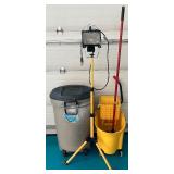 Work Light, Garbage Bin and Mop Bucket