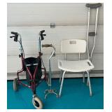 Shower Chair, Walker, Crutches and Cane