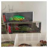 Fishing Tackle LOT - Rapala, Matzuo, DareDevle, 3 Plastic Organizers