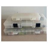 Fishing Tackle LOT - Rapala, Matzuo, DareDevle, 3 Plastic Organizers