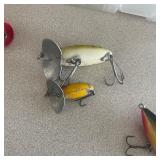 Vintage Fishing Tackle - Fred Arbogast, Heddon, Mel Tillis Stutterbug, Bazuka Hard 8