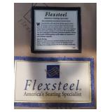 Flexsteel Microfiber Olive Green Sofa with Pillows