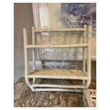 Five Piece LOT Bathroom Decor - Wicker, Framed and Matted Print by Artist Willem Haenraets