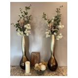 Two Tall Ceramic Vases and Contemporary Decor