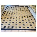 Beige and Blue Area Rug 11