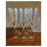 8 Crystal Decanters 1980