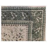 Sage Green / Beige Rug and Floral Print