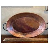 Hammered Copper Platter and Fruit Decor