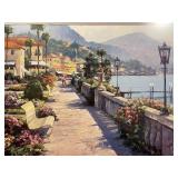 Bellagio Promenade Art Print by Howard Behrens Framed and Matted