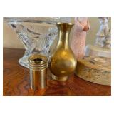 Hans-Agne Jakobsen Swedish Brass Candle Holder and Alain Tremblay Signed Stoneware