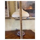 Elegant Metal and Frosted Shade Lamp