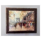 Antoine Blanchard Litho Print "Champs Elysees" Framed