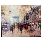 Antoine Blanchard Litho Print "Champs Elysees" Framed