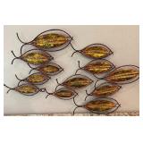 Abstract Metal School of Fish Wall Art